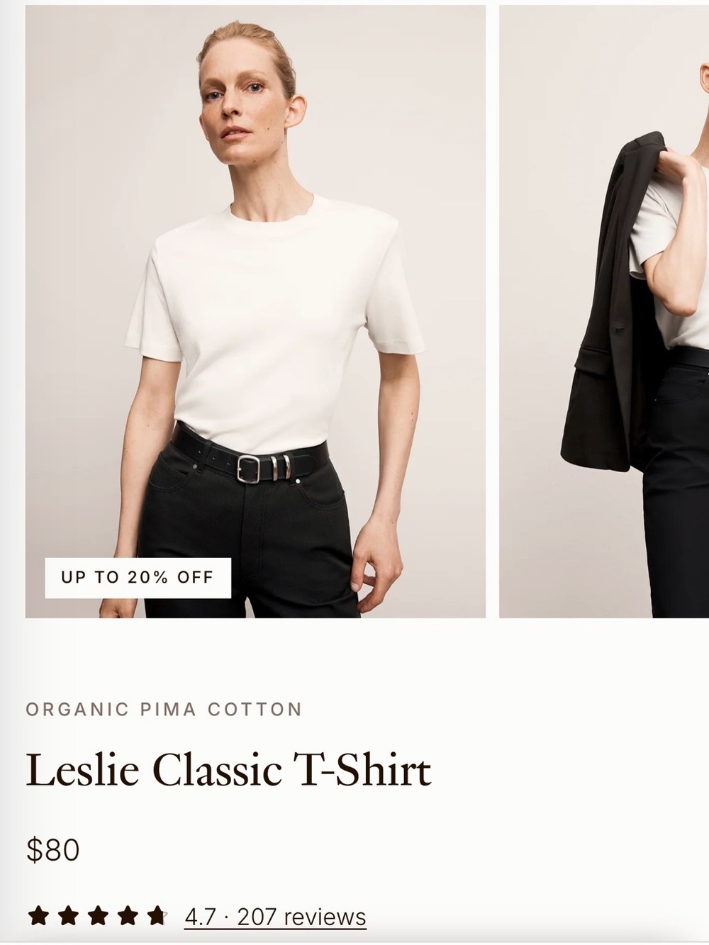 MM Lafleur Leslie Classic T-Shirt — ivory